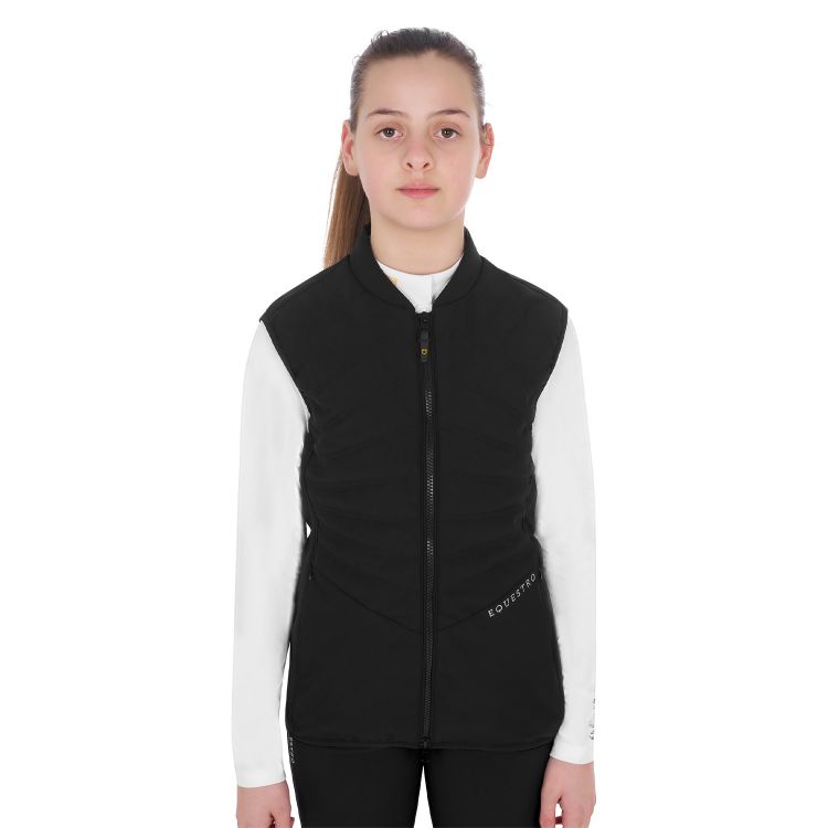 Girl's slim fit vest in technical fabric