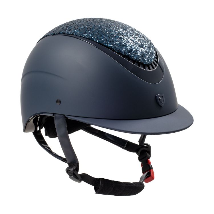 Narrow visor helmet with rhinestones