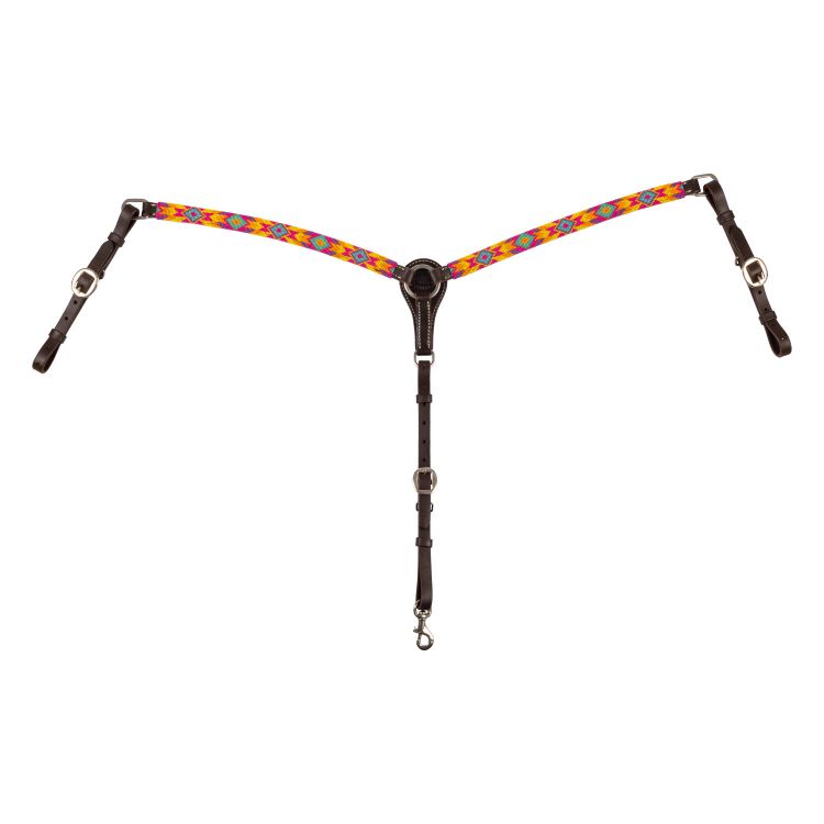 MULTICOLOR BEADED WESTERN OIL BREASTPLATE