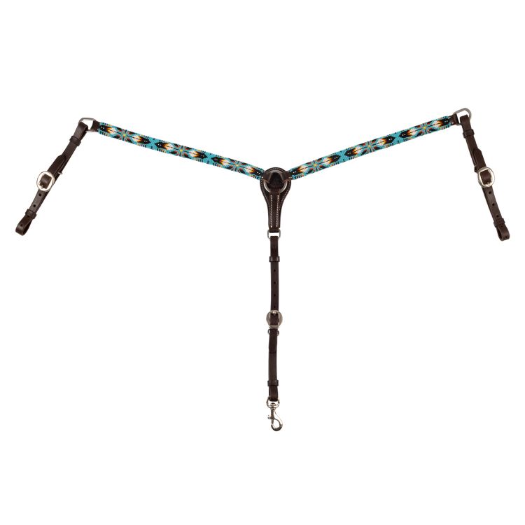 NAVAJO SKY BEADED WESTERN OIL BREASTPLATE
