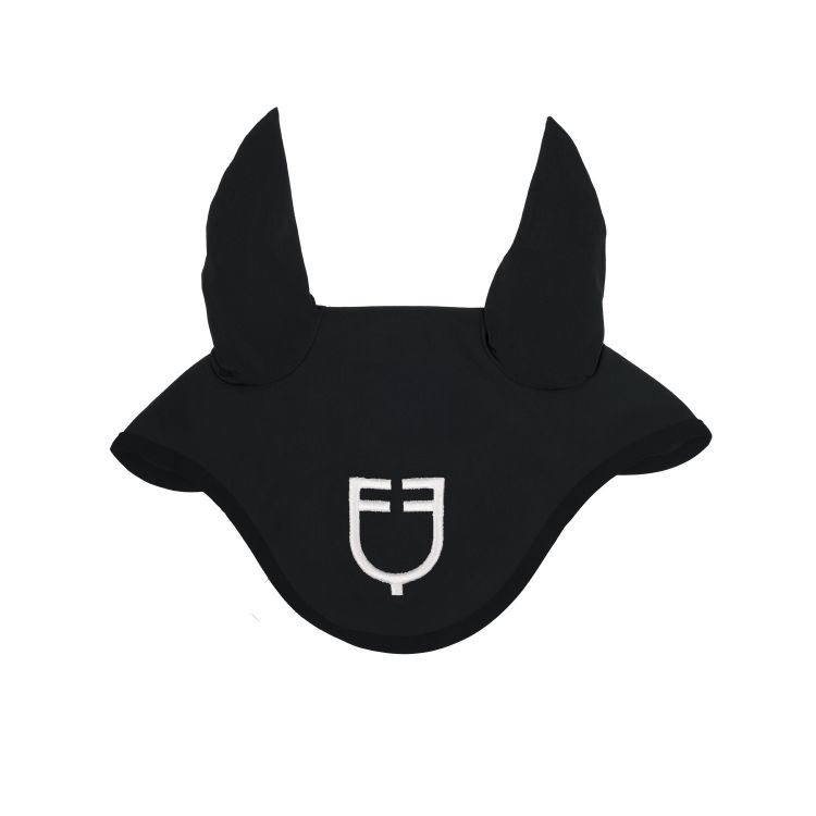 Black line edition fly veil in stretch material
