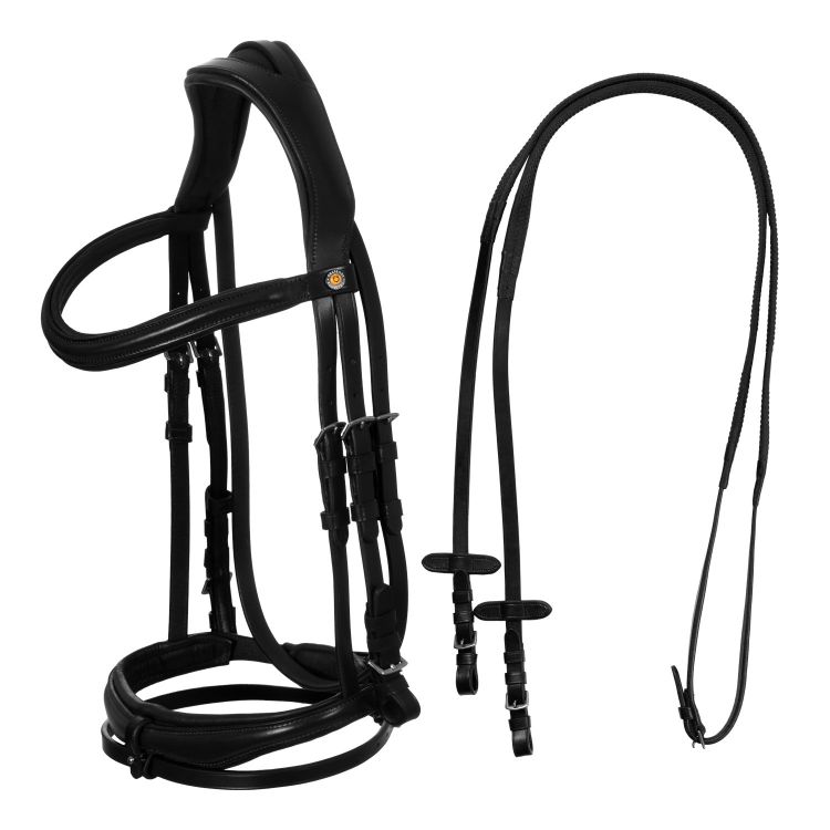 English bridle with simple and anatomical noseband