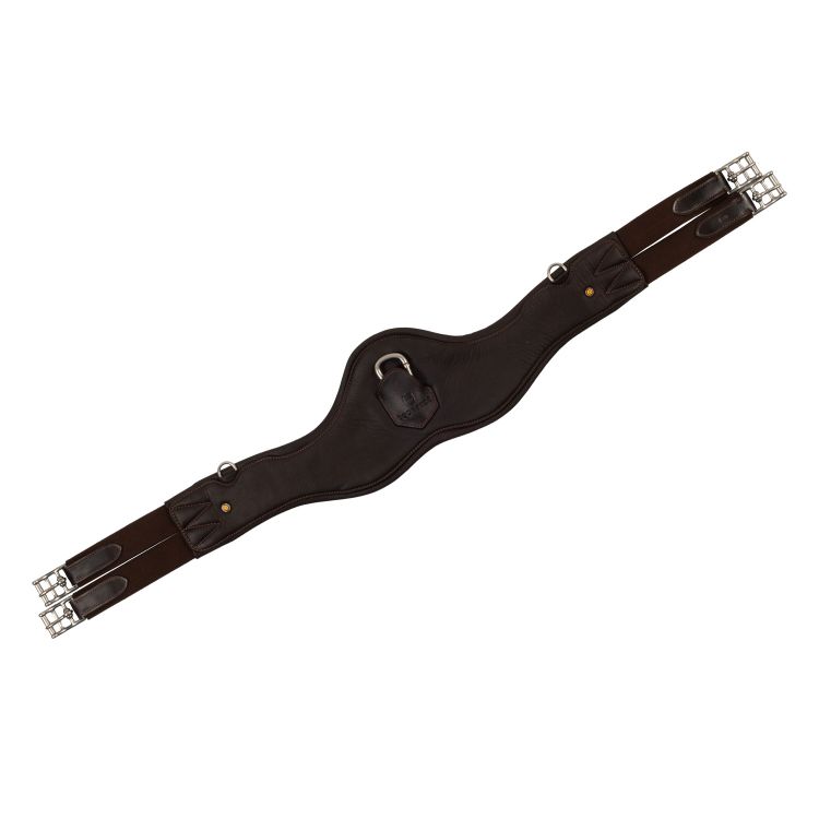 Jumping girth contoured leather