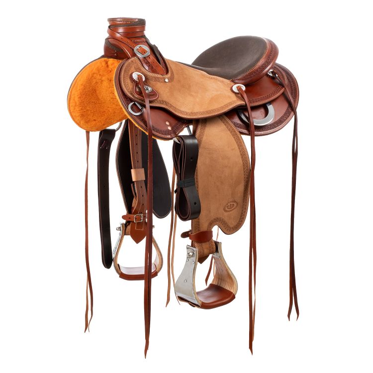Westwood classic wade saddle, cognac reverse natural border#81