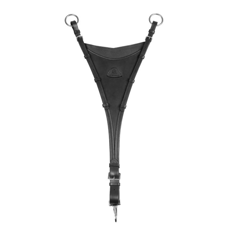 Adjustable leather bib martingale attachment