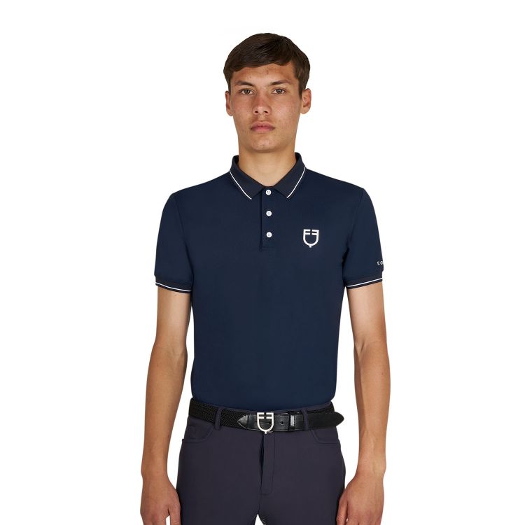 Men's training polo with contrasting details
