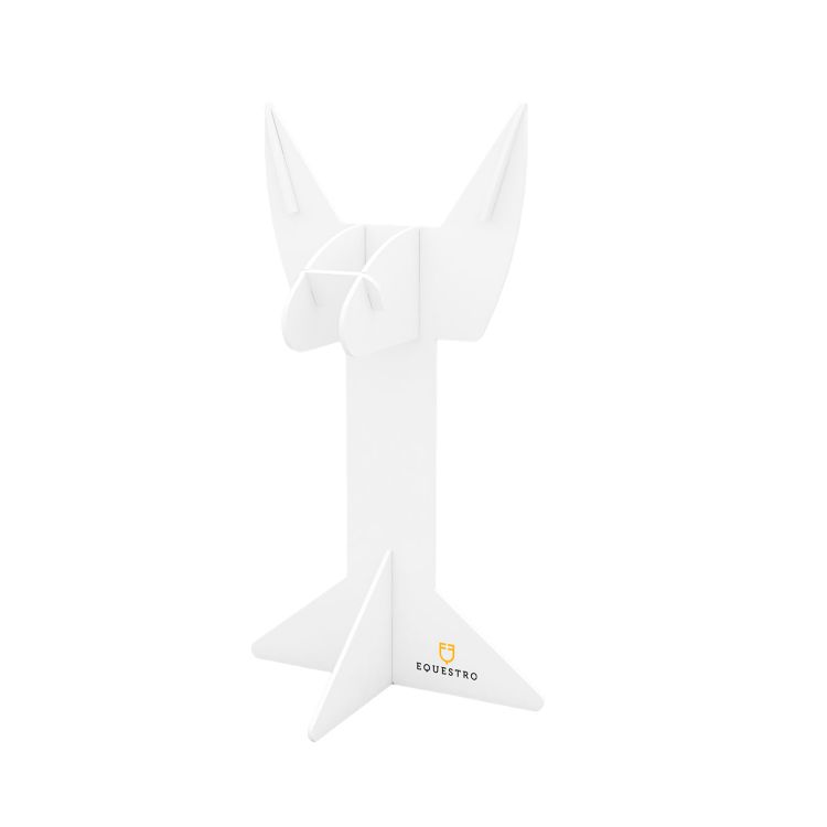 White PVC fly veil Display Stand with Printed Logo 60x33x33