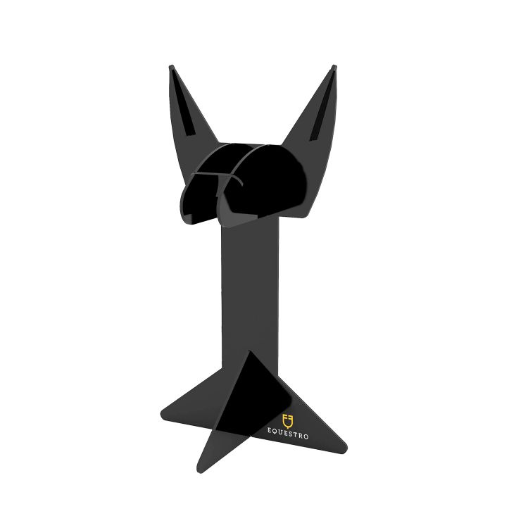 Black PVC fly veil Display Stand with Printed Logo 60x33x33