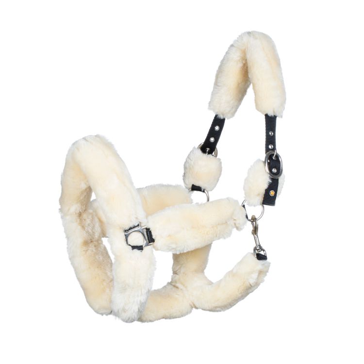 POLYPROPENE HALTER COVERED IN SYNTHETIC SHEEPSKIN
