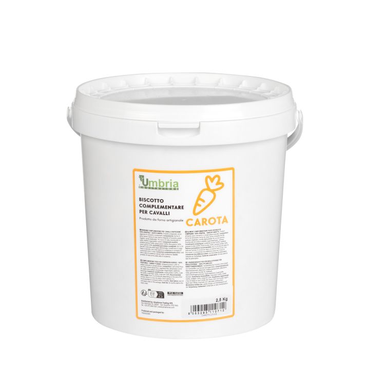 CARROT FLAVOURED VEGETABLE BISCUIT FOR HORSES (2,5 Kg.)