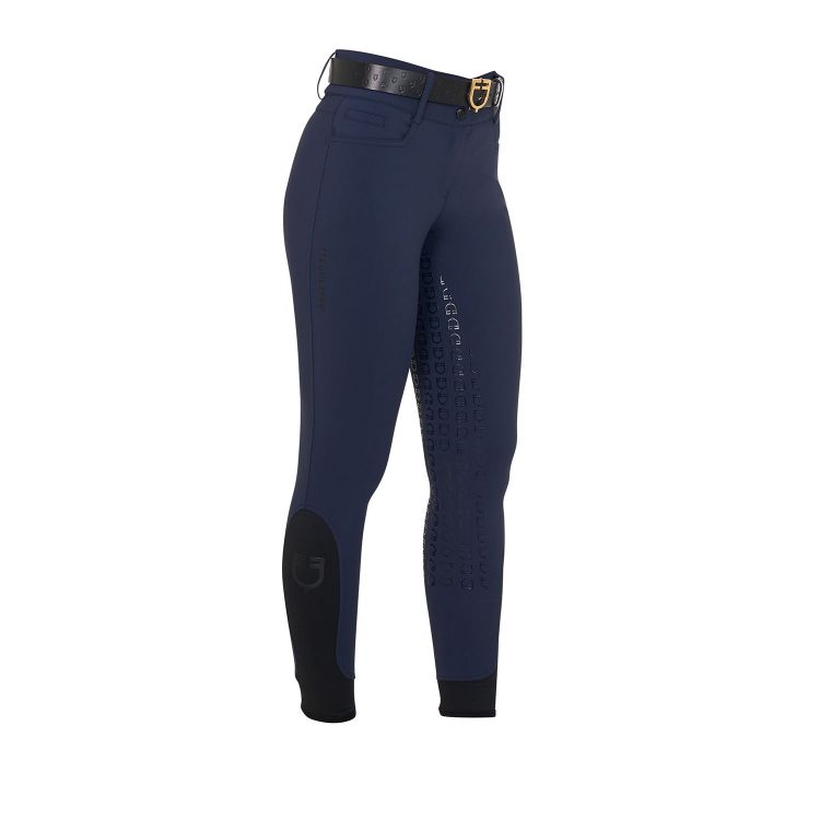 Women's high-waisted knee grip breeches with fleece lining