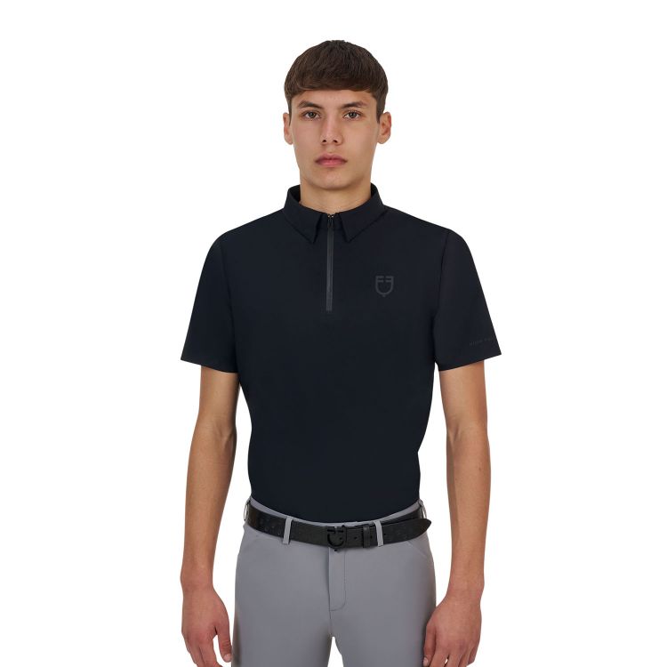 Equestro Ridertechnology men's training polo shirt short sleeves and zip